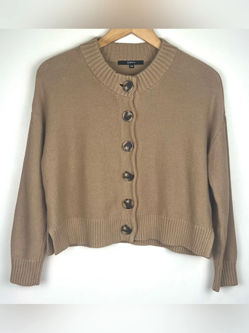 Quince 100% Organic Cotton Cropped Cardigan
